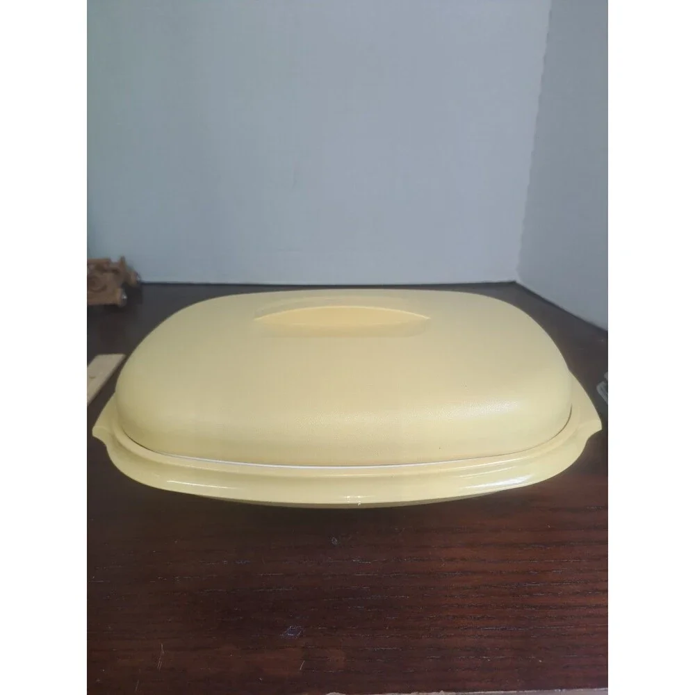 Vtg 1970s Tupperware 3peice Vegetable/Rice Steamer Set Harvest Gold 1273-5